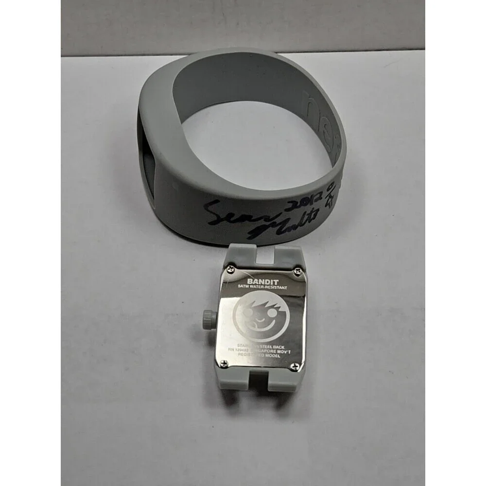 Neff Bandit Sean Malto Signed 2012 Grey Square Analog Watch 5ATM New Battery LXL